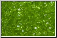 B�hm. Glasschliffperle, PRECIOSA, feuerpol., 4mm, olivine, lt., trans., 50 Stk.