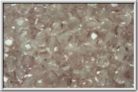 B�hm. Glasschliffperle, PRECIOSA, feuerpol., 4mm, amethyst, lt., trans., 50 Stk.