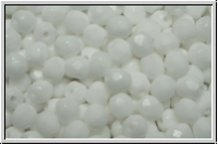 B�hm. Glasschliffperle, PRECIOSA, feuerpol., 4mm, white, alabaster, 50 Stk.