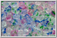 B�hm. Glasschliffperle, PRECIOSA, feuerpol., 4mm, crystal, trans., spring inlay, 50 Stk.