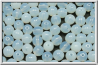 b�hm. Glasperle, rund, 6mm, white, opal, 25 Stk.