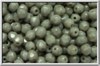 B�hm. Glasschliffperle, feuerpol., 4mm, anthrazit, op., 50 Stk.