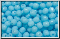 B�hm. Glasschliffperle, feuerpol., 4mm, aqua, lt., op., 50 Stk.