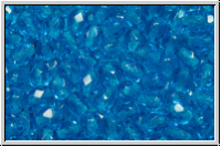 B�hm. Glasschliffperle, feuerpol., 4mm, ocean, trans., 50 Stk.