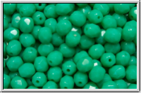 B�hm. Glasschliffperle, feuerpol., 4mm, turquoise, op., 50 Stk.