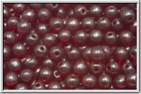b�hm. Glasperle, rund, 4mm, garnet, lt., trans., 50 Stk.