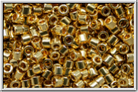 DBM0034, MIYUKI Delica, 10/0, gold, lt., met., 24kt plated, 1g (Kleinere Menge!)