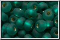 b�hm. Rocailles, 05/0, teal, trans., silver-ld., matte, 10g