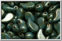ZoliDuo�-Beads, 5x8mm, right, blue, baby, op., bronze shade, 25 Stk.