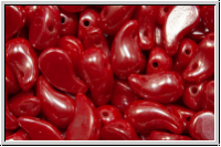 ZoliDuo�-Beads, 5x8mm, left, red, op., luster, 25 Stk.