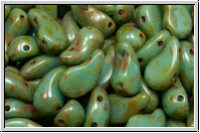 ZoliDuo�-Beads, 5x8mm, left, blue, baby, op., picasso, 25 Stk.