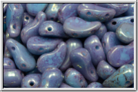 ZoliDuo�-Beads, 5x8mm, left, blue, baby, op., rose gold marbled, 25 Stk.