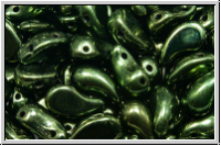 ZoliDuo�-Beads, 5x8mm, left, green, met., 25 Stk.