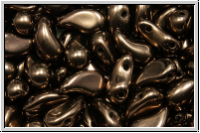 ZoliDuo�-Beads, 5x8mm, left, bronze, dk., met., 25 Stk.