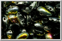 ZoliDuo�-Beads, 5x8mm, right, black, op., half marea, 25 Stk.