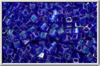 SBS-18-0177, MIYUKI Squares, 1,8mm, cobalt, trans., AB, 5g