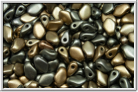 Gekko�-Beads, 3x5mm, zink, met., satin, iris., 50 Stk.