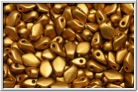 Gekko�-Beads, 3x5mm, brass gold, met., satin, 50 Stk.