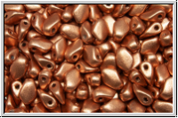 Gekko�-Beads, 3x5mm, copper, met., satin, 50 Stk.