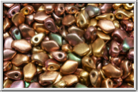 Gekko�-Beads, 3x5mm, purple gold, met., iris., satin, 50 Stk.