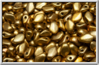 Gekko�-Beads, 3x5mm, gold, met., iris., satin, 50 Stk.