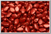 Gekko�-Beads, 3x5mm, lava red, met., satin, 50 Stk.
