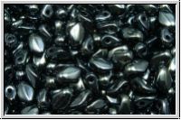 Gekko�-Beads, 3x5mm, black, op., shimmer, 50 Stk.