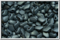 Gekko�-Beads, 3x5mm, black, op., shimmer, matte, 50 Stk.