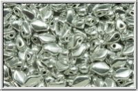 Gekko�-Beads, 3x5mm, black, op., full silver, 50 Stk.