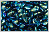 Gekko�-Beads, 3x5mm, black, op., full AB, 50 Stk.