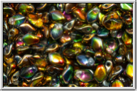 Gekko�-Beads, 3x5mm, crystal, trans., magic copper, 50 Stk.