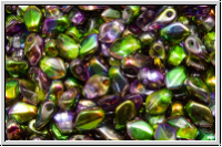 Gekko�-Beads, 3x5mm, crystal, trans., magic orchid, 50 Stk.