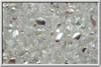 Gekko�-Beads, 3x5mm, crystal, trans., half AB, 50 Stk.
