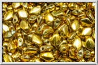 Gekko�-Beads, 3x5mm, crystal, trans., full brass, 50 Stk.