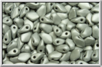 Gekko�-Beads, 3x5mm, crystal, trans., full silver, matte, 50 Stk.