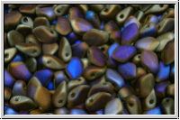 Gekko�-Beads, 3x5mm, crystal, trans., full azuro, matte, 50 Stk.