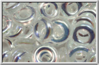 Glasring, 10x3,2mm, crystal, trans., full AB, 10 Stk.