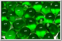 Drop Beads, 6x9mm, smaragd, trans., 20 Stk.