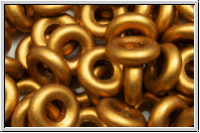 Glasring, 10x3,2mm, brass gold, met., satin, 10 Stk.