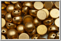 2-Loch-Cabochon, 6mm, gold, met., satin, 20 Stk.