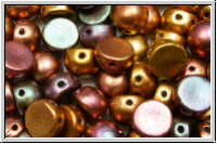 2-Loch-Cabochon, 6mm, purple gold, met., satin, iris., 20 Stk.