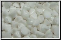 Button�-Beads, 4mm, white, op., 50 Stk.