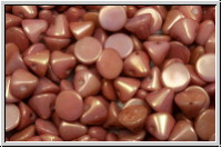 Button�-Beads, 4mm, white, op., peach marbled, 50 Stk.