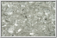 Button�-Beads, 4mm, crystal, trans., 50 Stk.