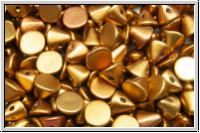 Button�-Beads, 4mm, bronze, met., satin, iris., 50 Stk.