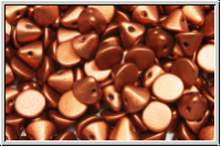 Button�-Beads, 4mm, copper, dk., met., satin, 50 Stk.