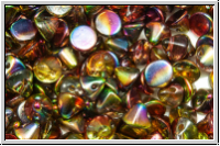 Button�-Beads, 4mm, crystal, trans., magic autumn, 50 Stk.