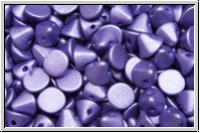 Button�-Beads, 4mm, white, alabaster, lavender met. matte, 50 Stk.