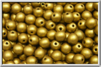 b�hm. Glasperle, rund, 4mm, brass, met., satin, 50 Stk.