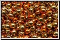 b�hm. Glasperle, rund, 4mm, crystal, trans., california gold rush, 50 Stk.